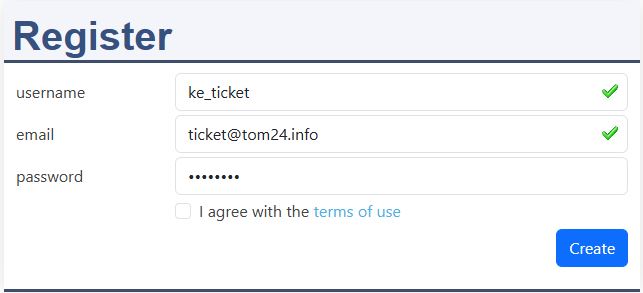 User registration